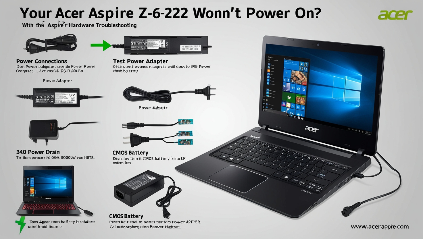 Acer Aspire Z1-622 to Power On