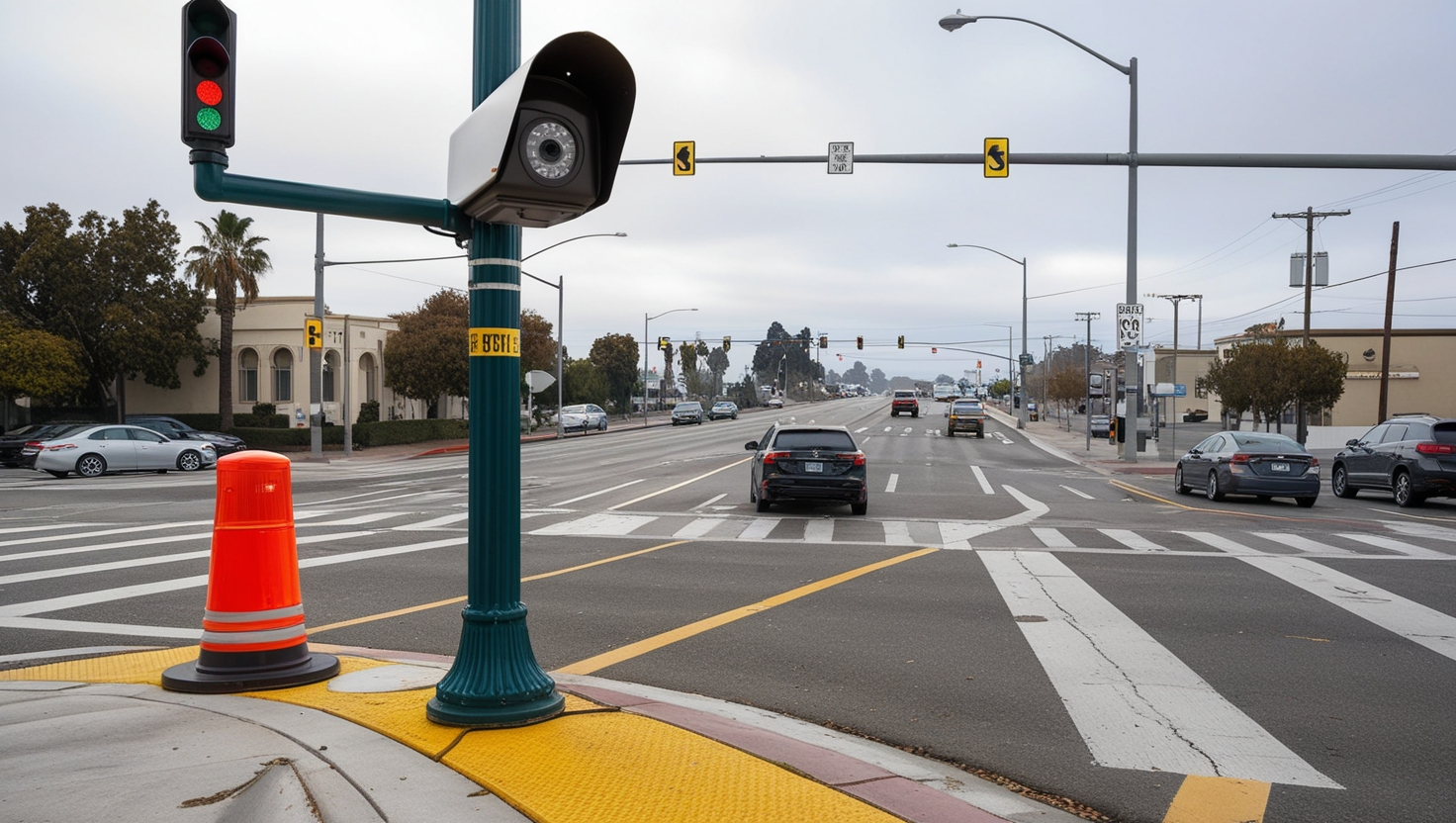 Rowland St S Barranca Ave Red Light Camera