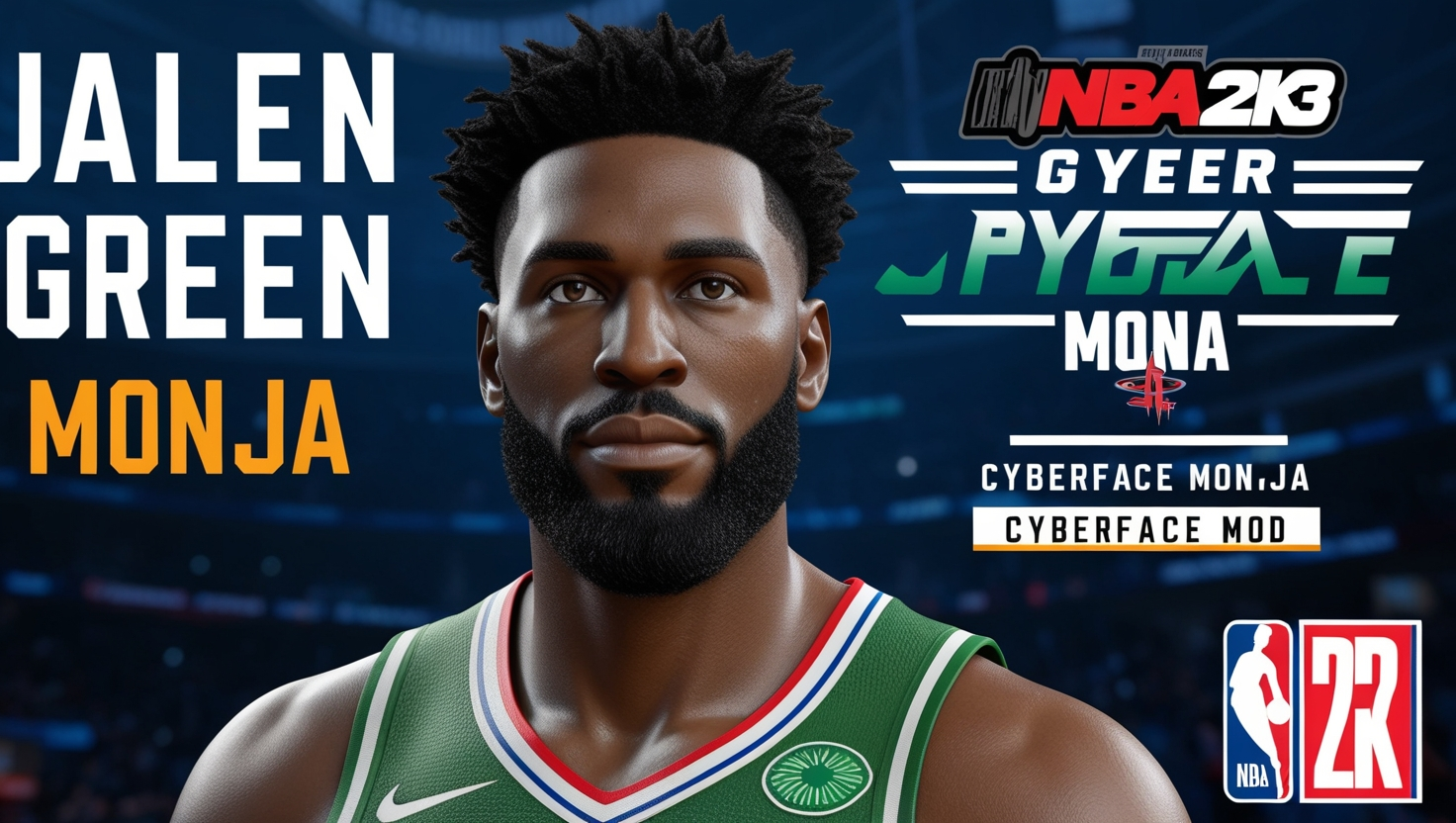 NBA 2K23 with the Jalen Green Cyberface Monja