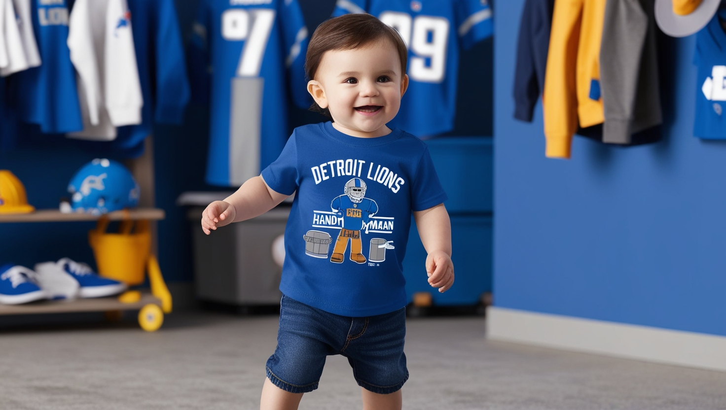 Infant Blue Detroit Lions Handyman T-Shirt