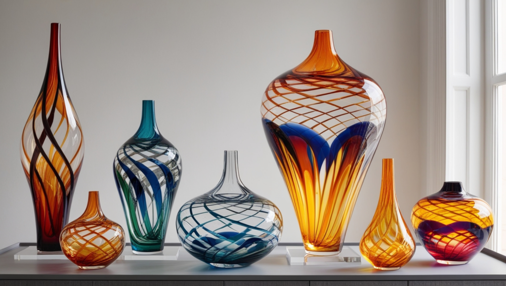 M. Stanek Handblown Glass Vase