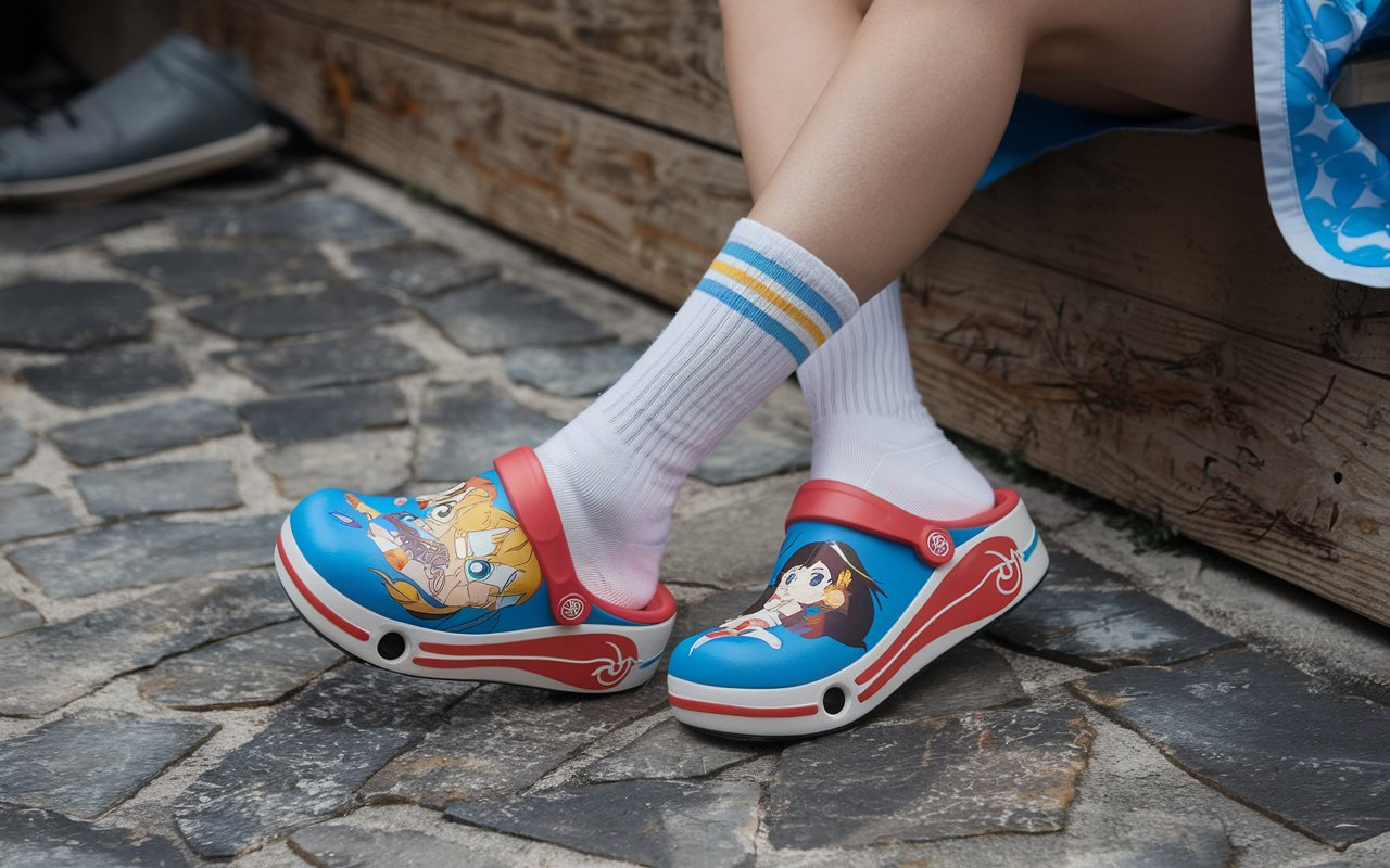 GDAMSTO Anime Cosplay Clogs with Socks Shoes Costume