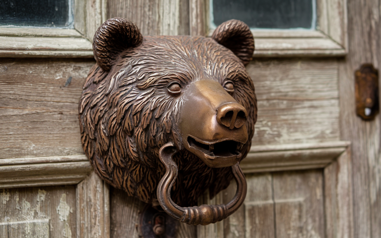 Bear Head Metal Zippies Door